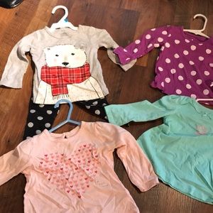 12 month outfit and T-shirts